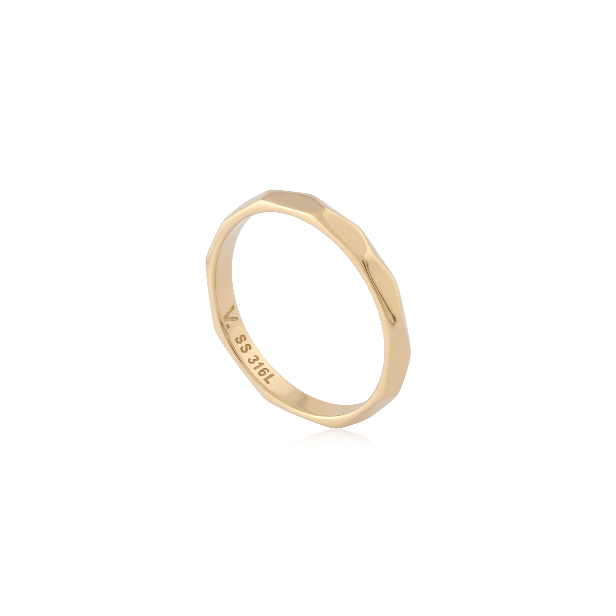 18k V-Gold Ring - Iron Band