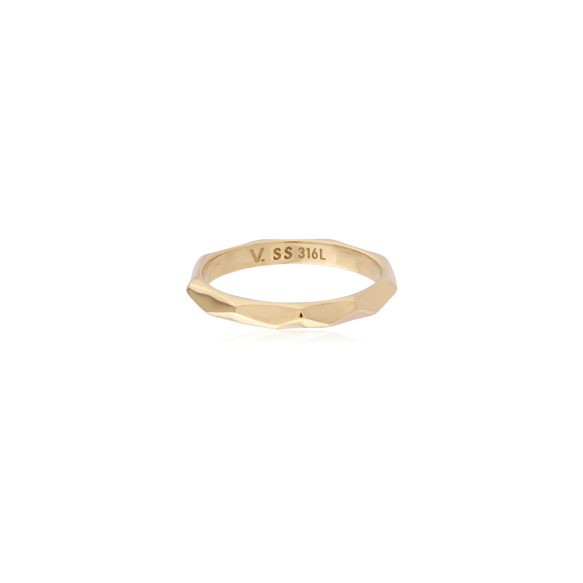 18k V-Gold Ring - Iron Band