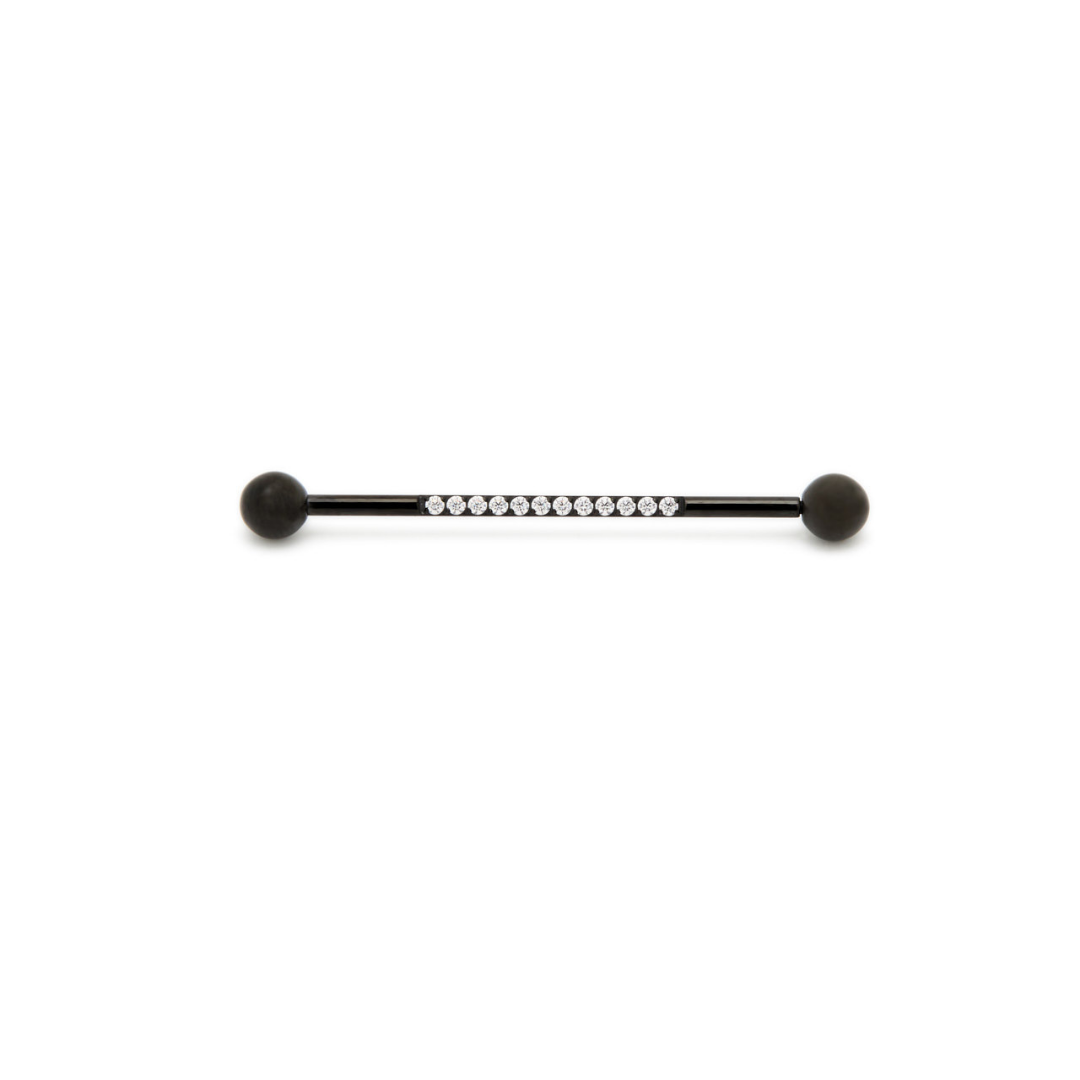 Blackline Titanium Jewelled Internal Thread Straight Barbell