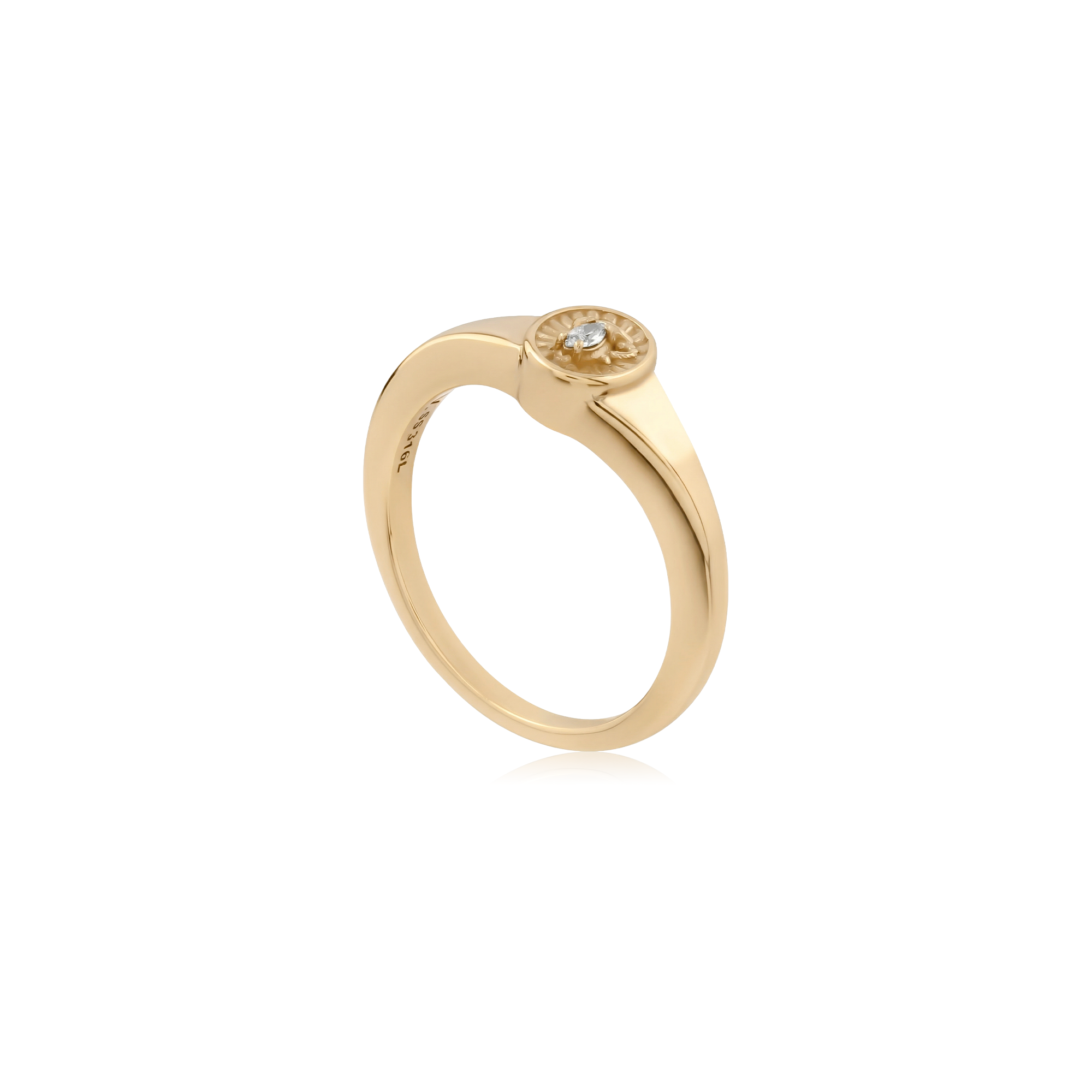 18k V-Gold Ring - Crest