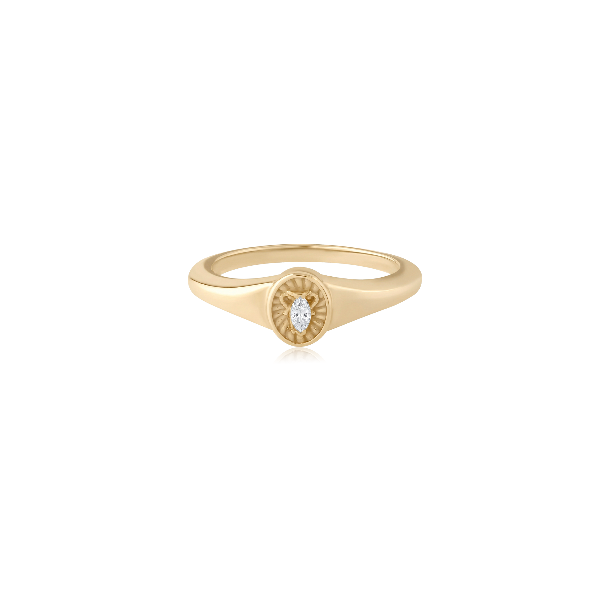18k V-Gold Ring - Crest