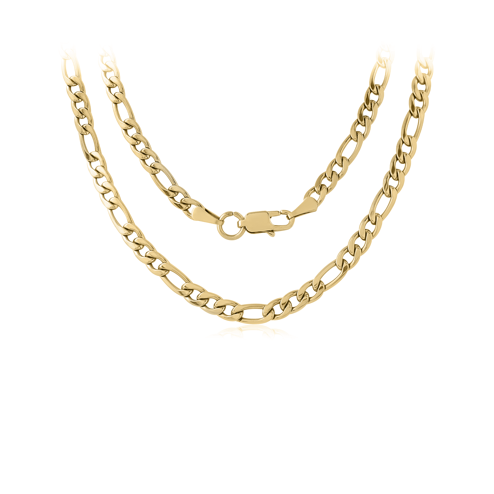 18k V-Gold Necklace Figaro