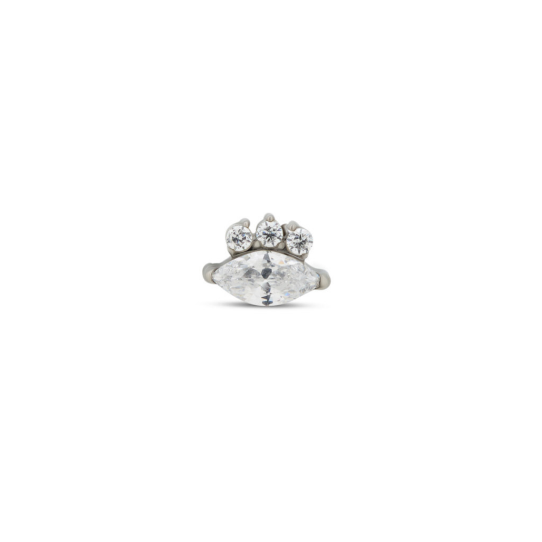 Marquise with Trio Stones Flatback