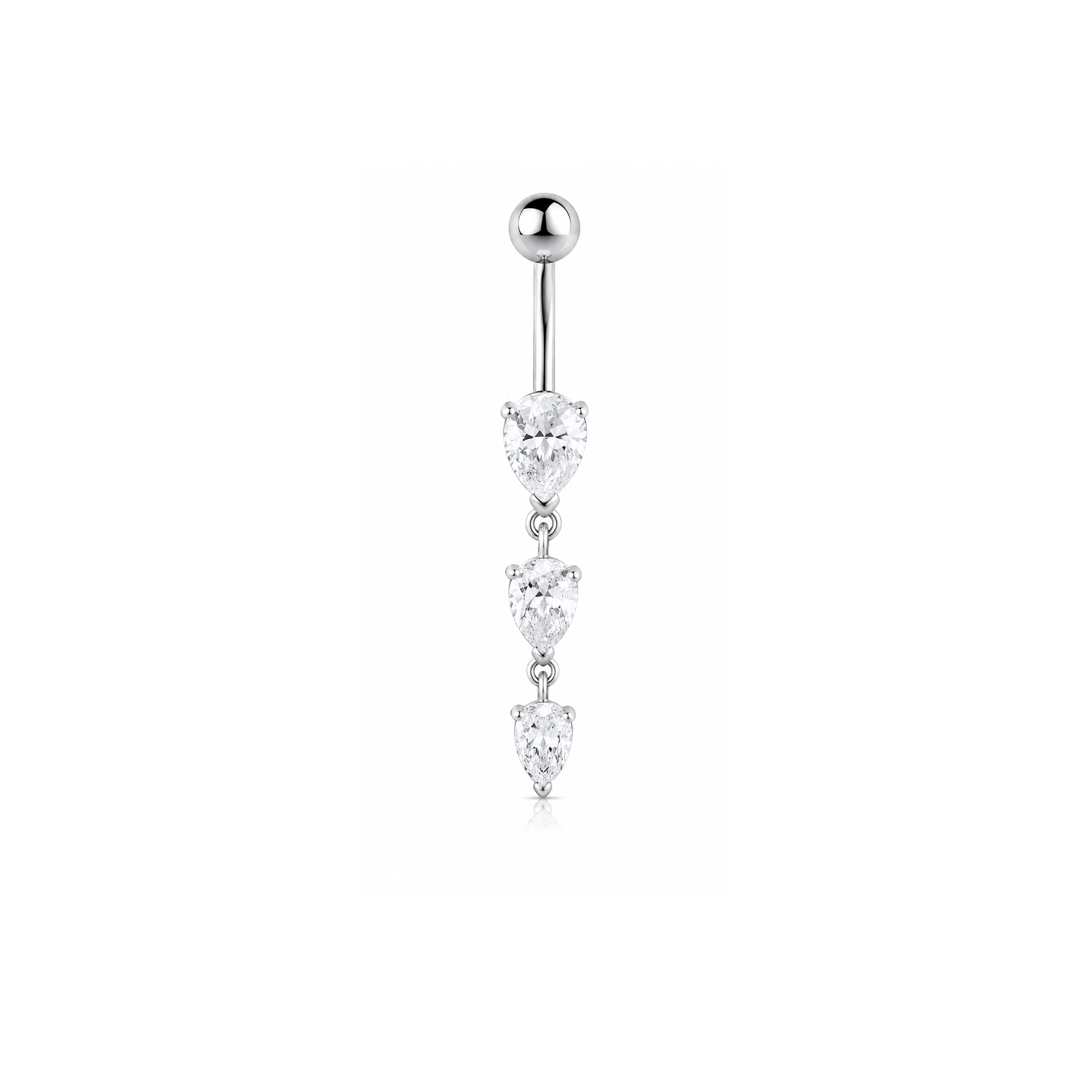 3 Stones Navel Bar