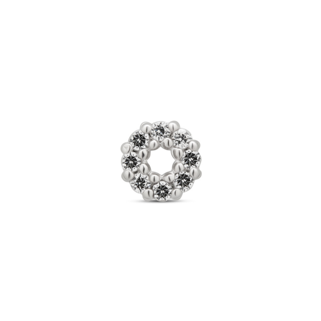 14kt White Gold Flatback - Loop
