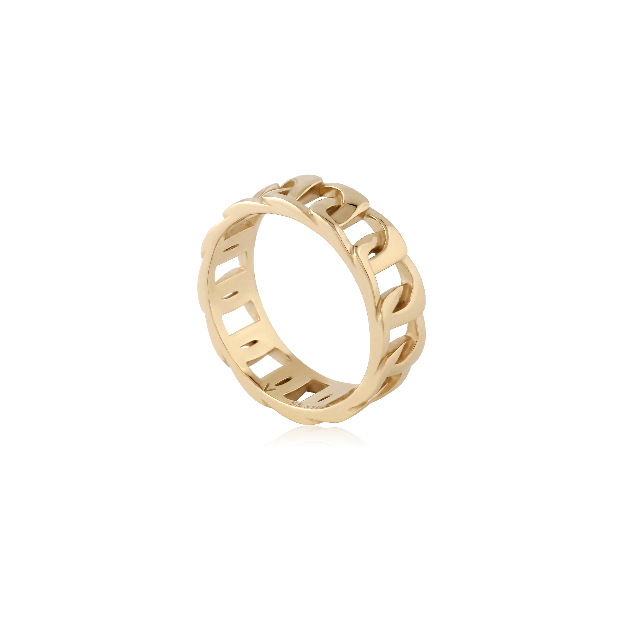 18k V-Gold Ring - Cuban
