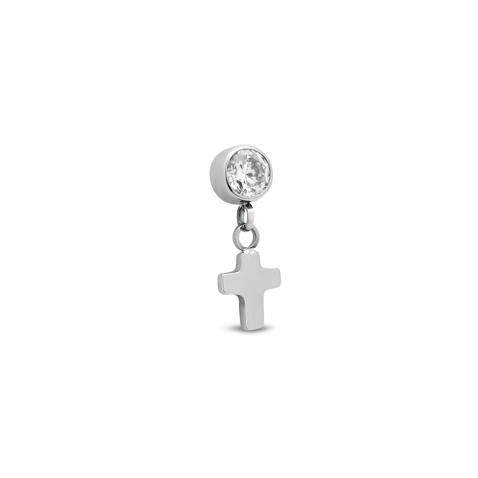 Jewelled Dangle Cross Flatback