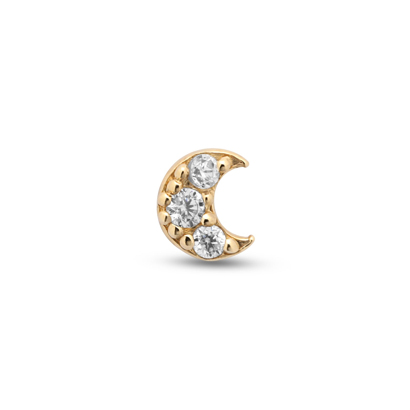 14kt Gold Flatback - Crescent