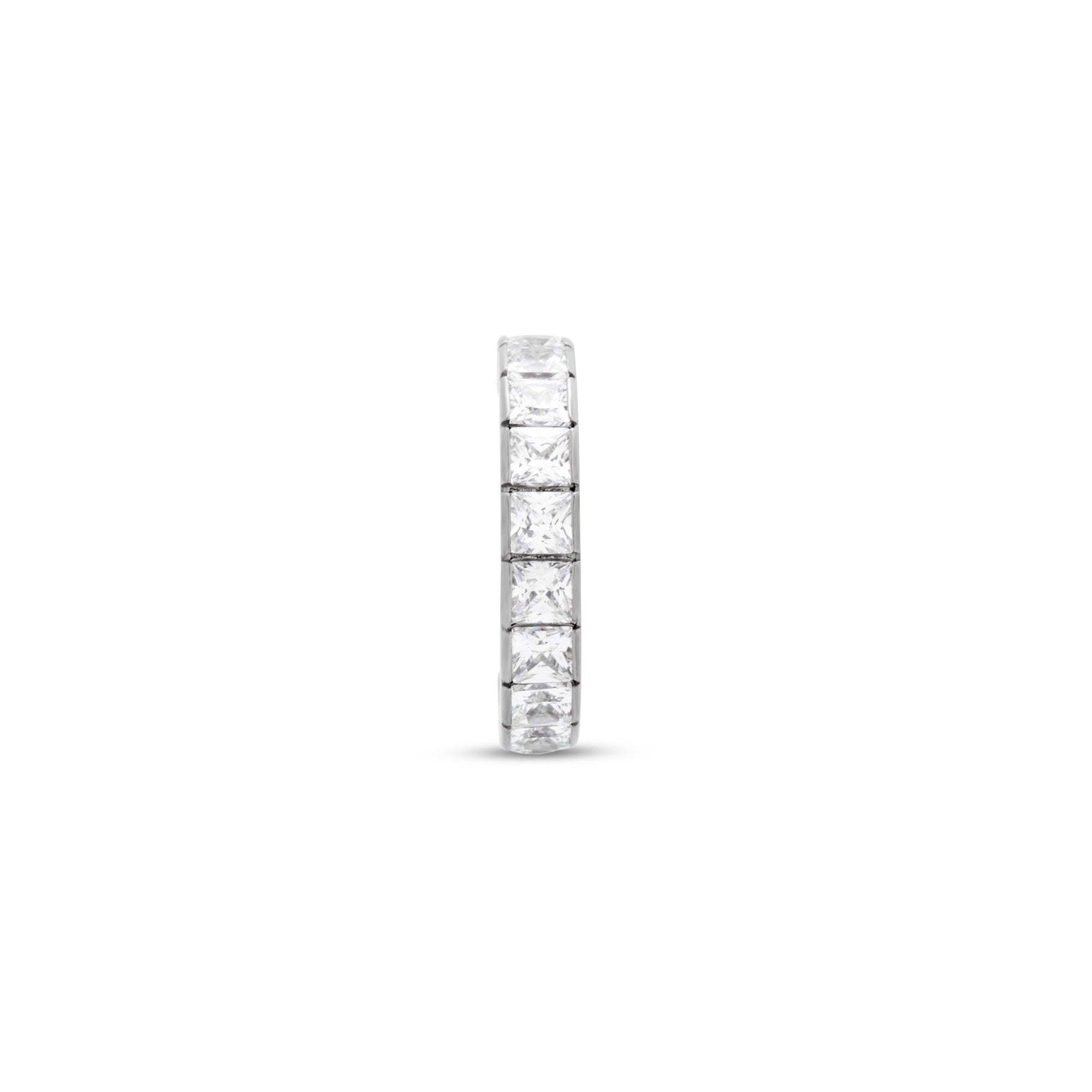 Princess Cut Stone Hinged Ring