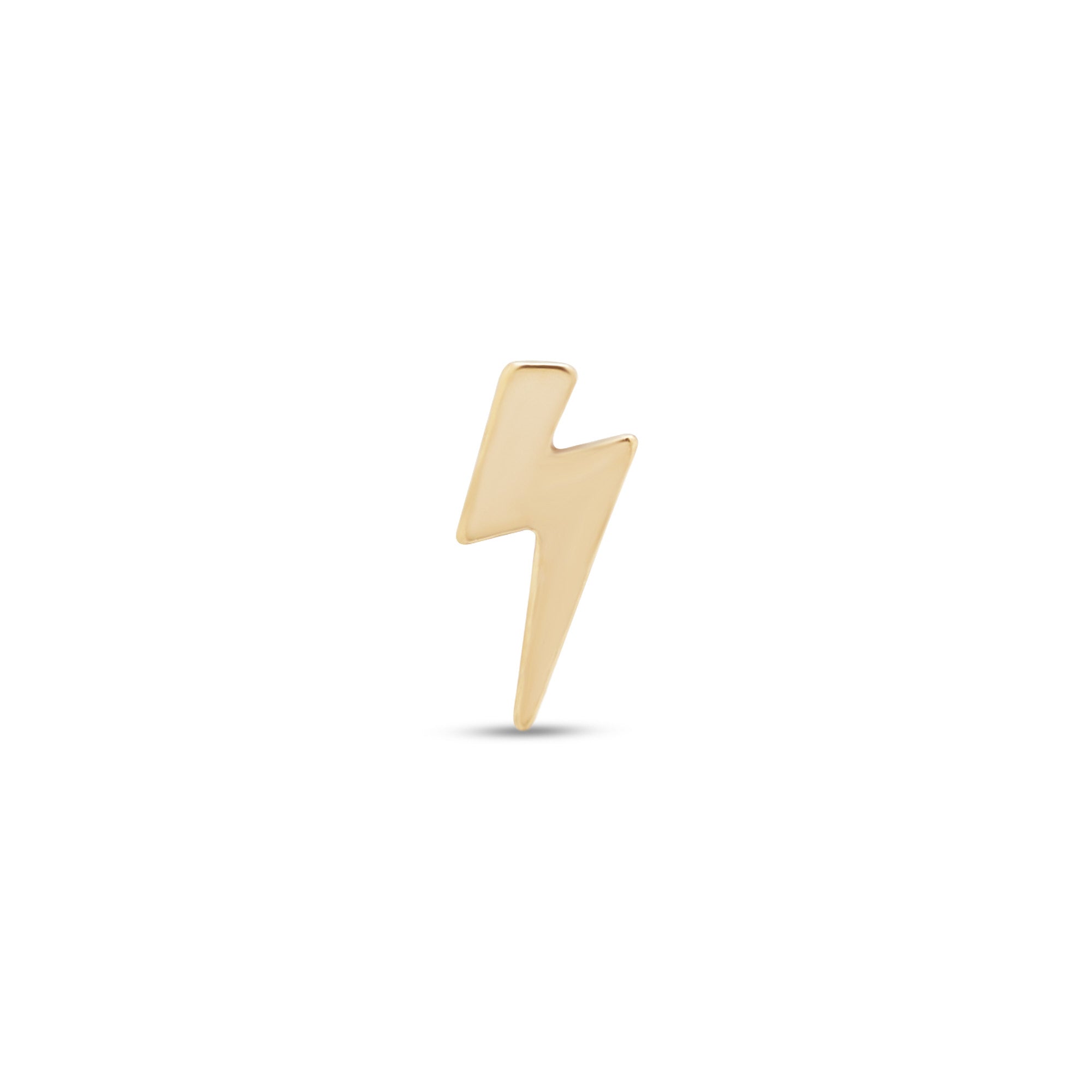 18k V-Gold Lightning Bolt Flatback