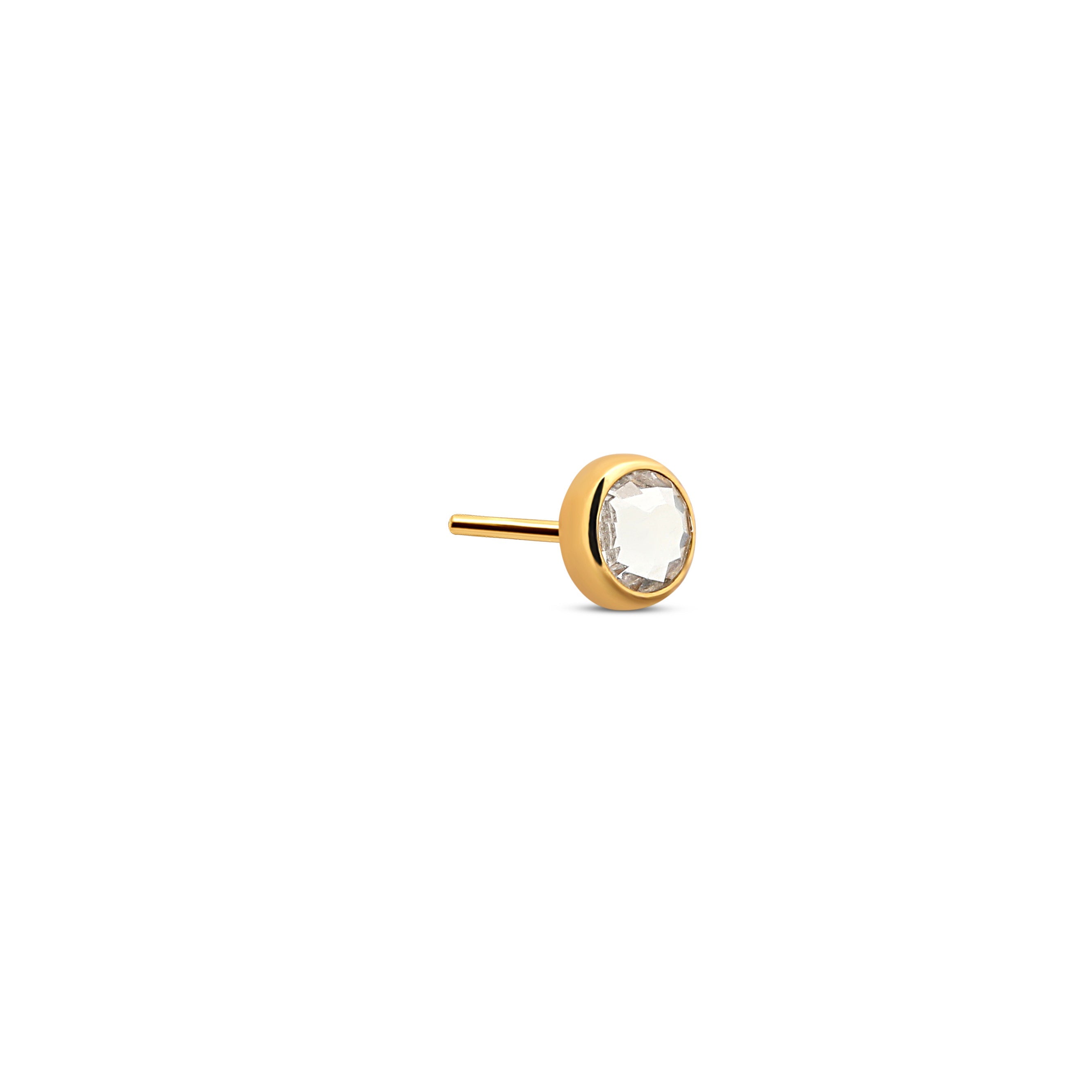 18k V-Gold Crystal Bezel Flatback