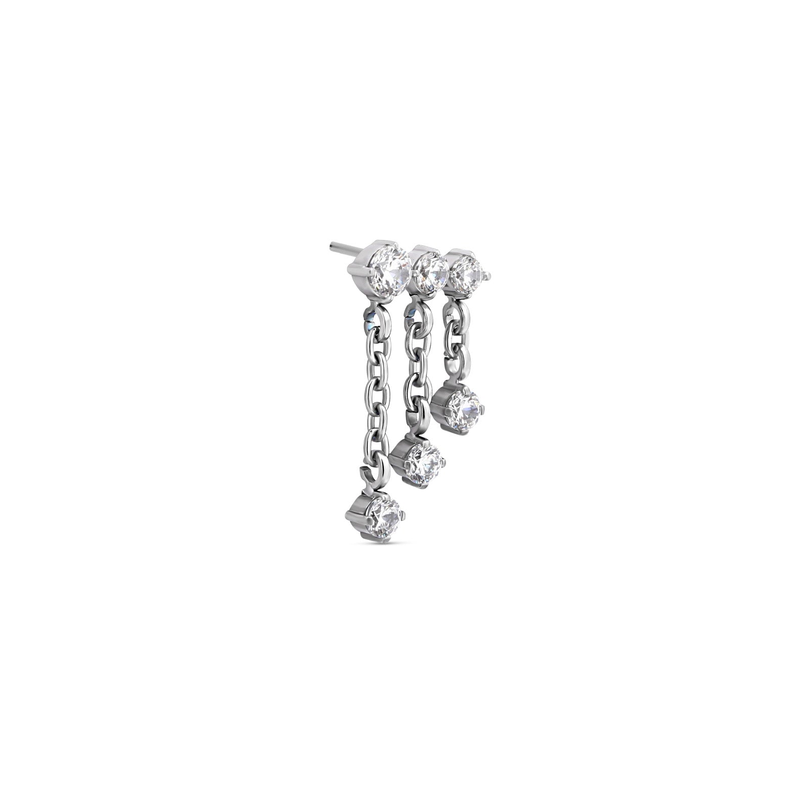 6 Crystals with Cable Chains flatback