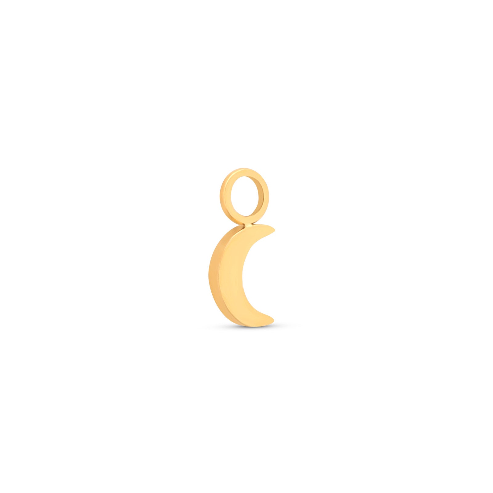 18k V-Gold Moon Charm