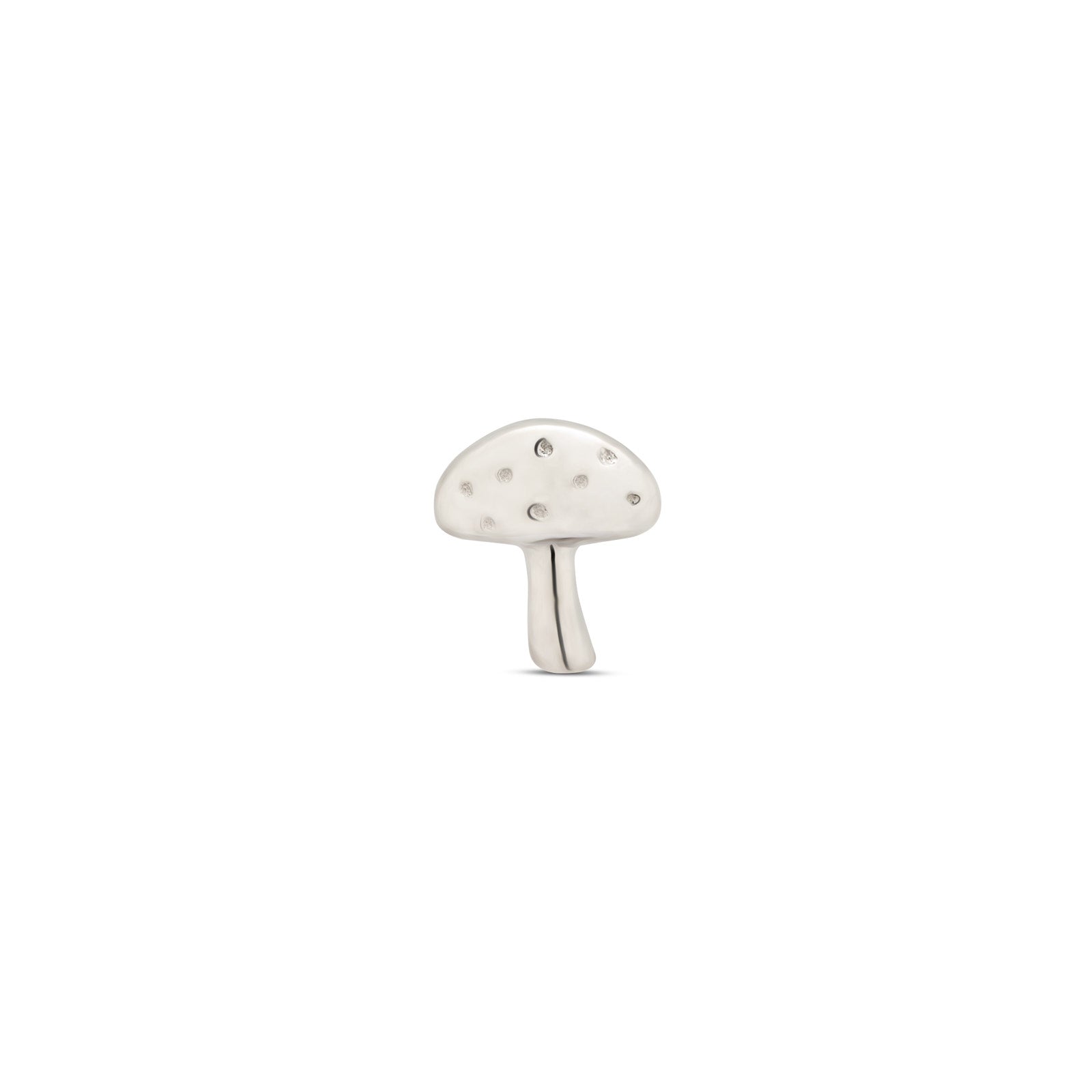 14kt White Gold Flatback - Mushroom