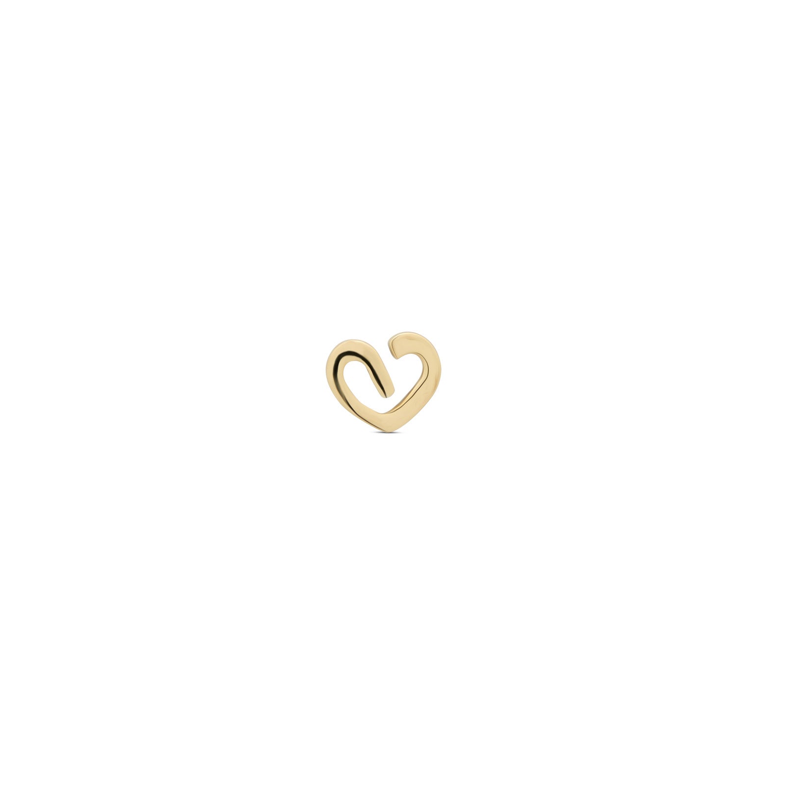 14kt Gold Flatback - Swirl Heart