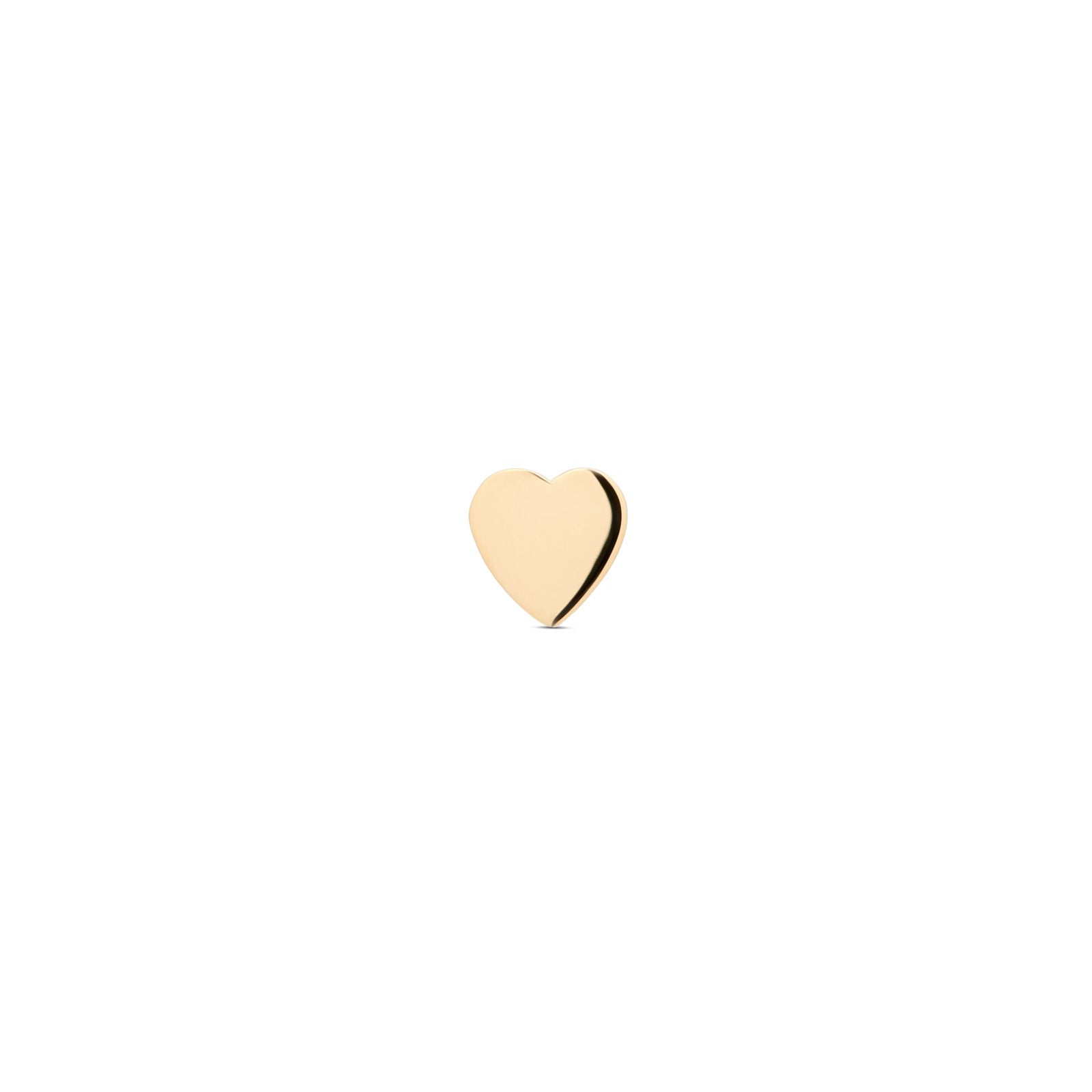 14kt Gold Flatback - Heart Disk