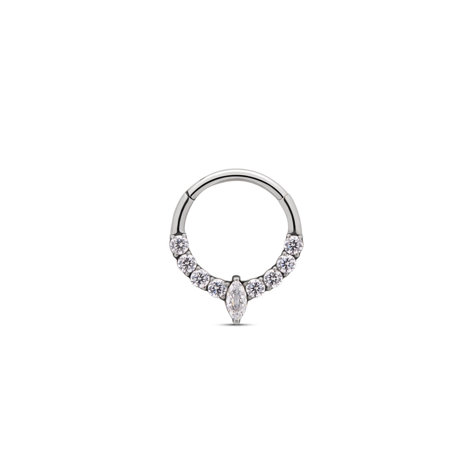 9 Jewel Marquise Hinged Ring