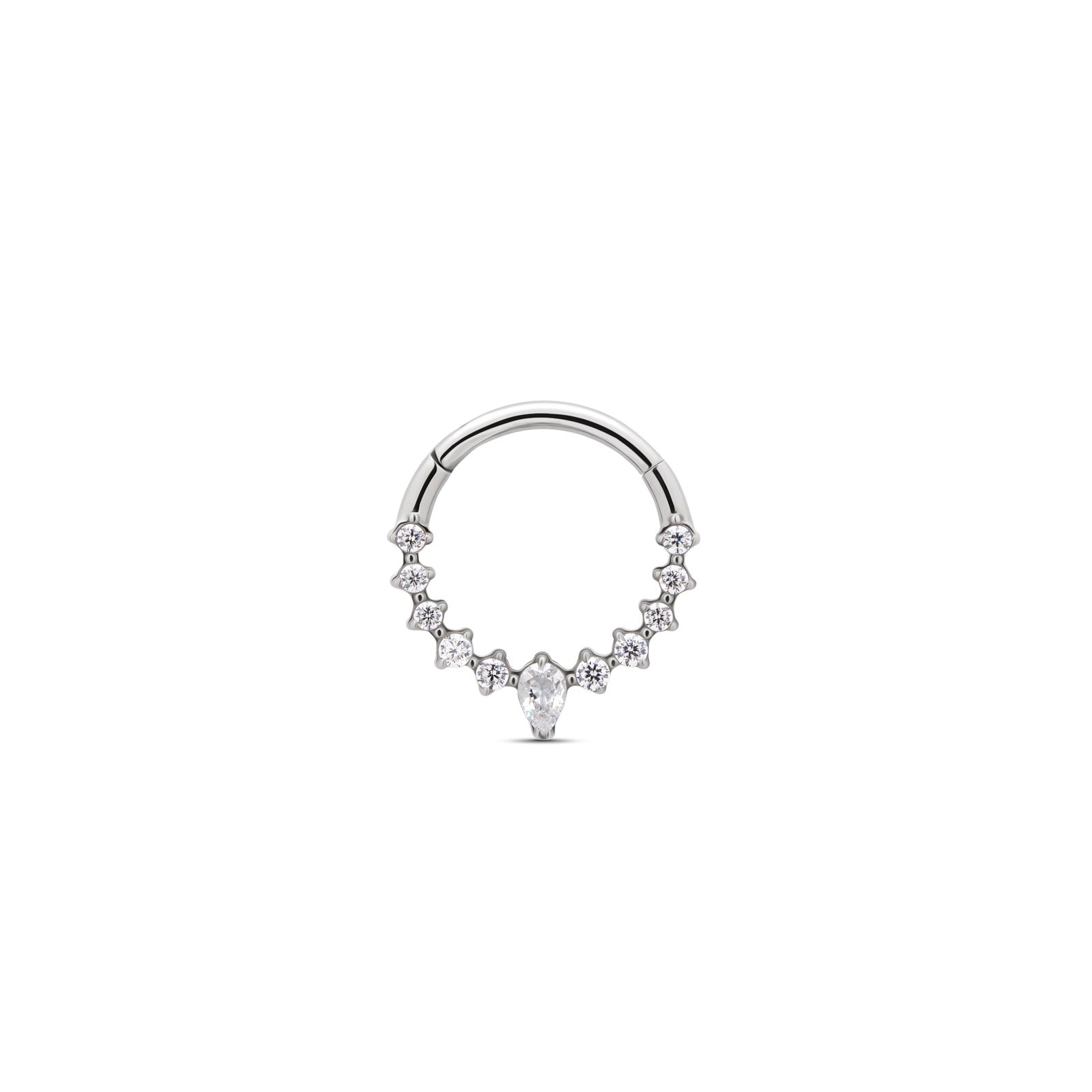 11 Jewelled Marquise Hinged Ring