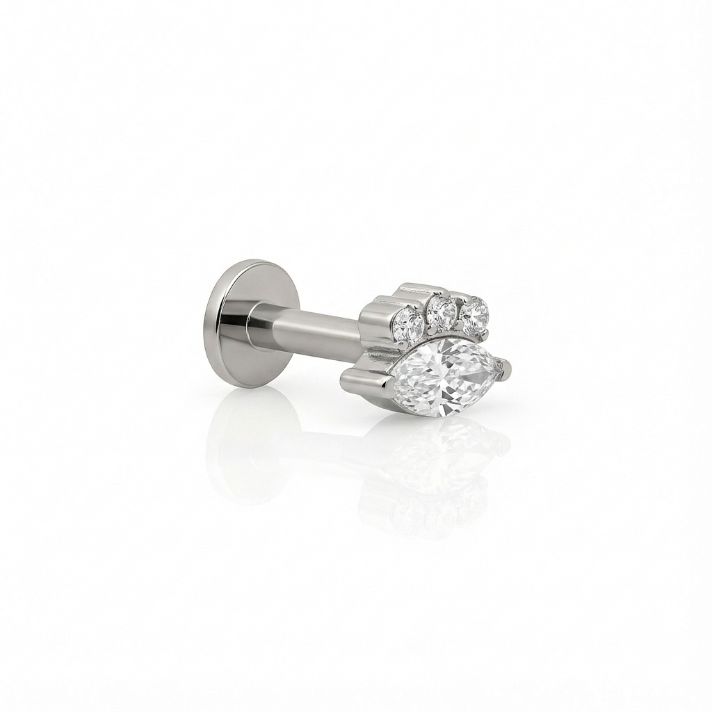Marquise with Trio Stones Flatback