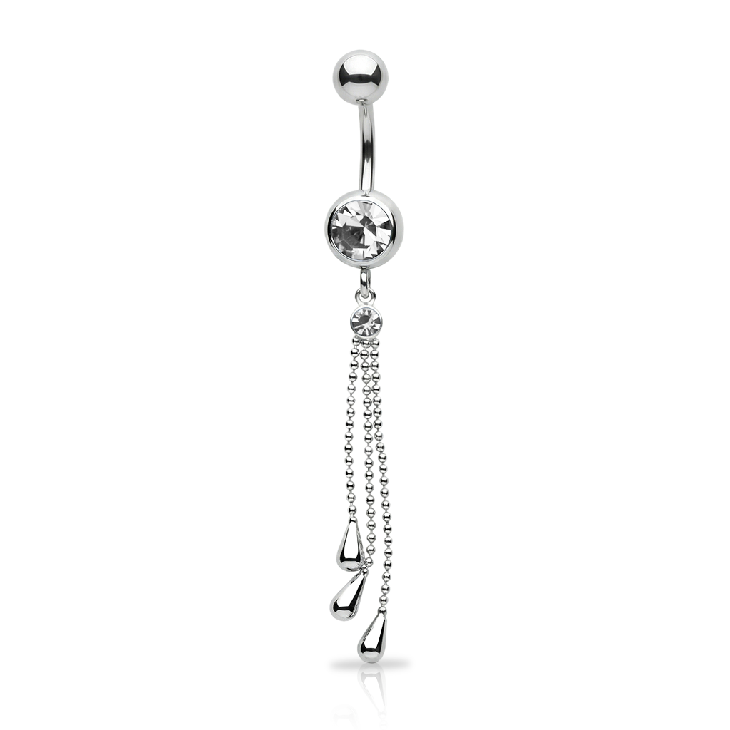 Tear Drops Navel Bar