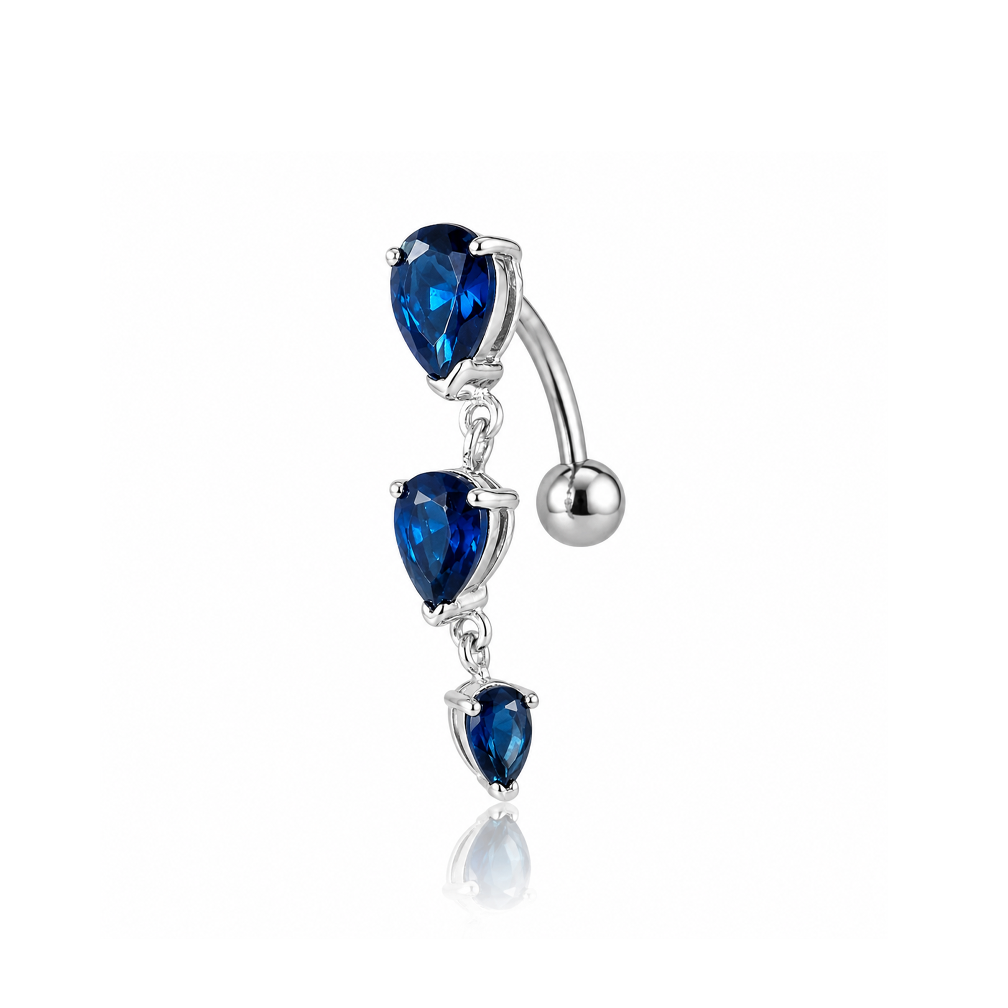 Triple Tears Navel Bars