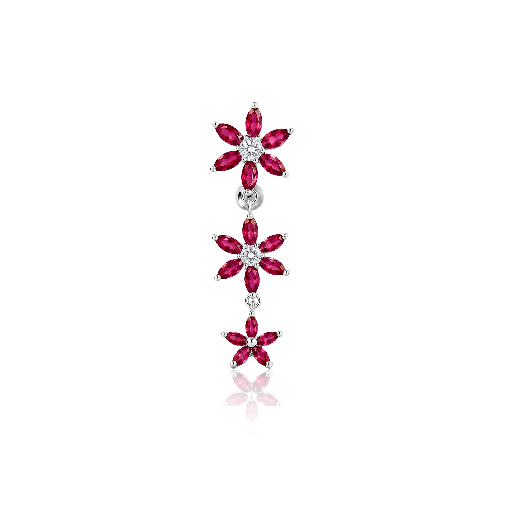 Dangling Flowers Navel Bar