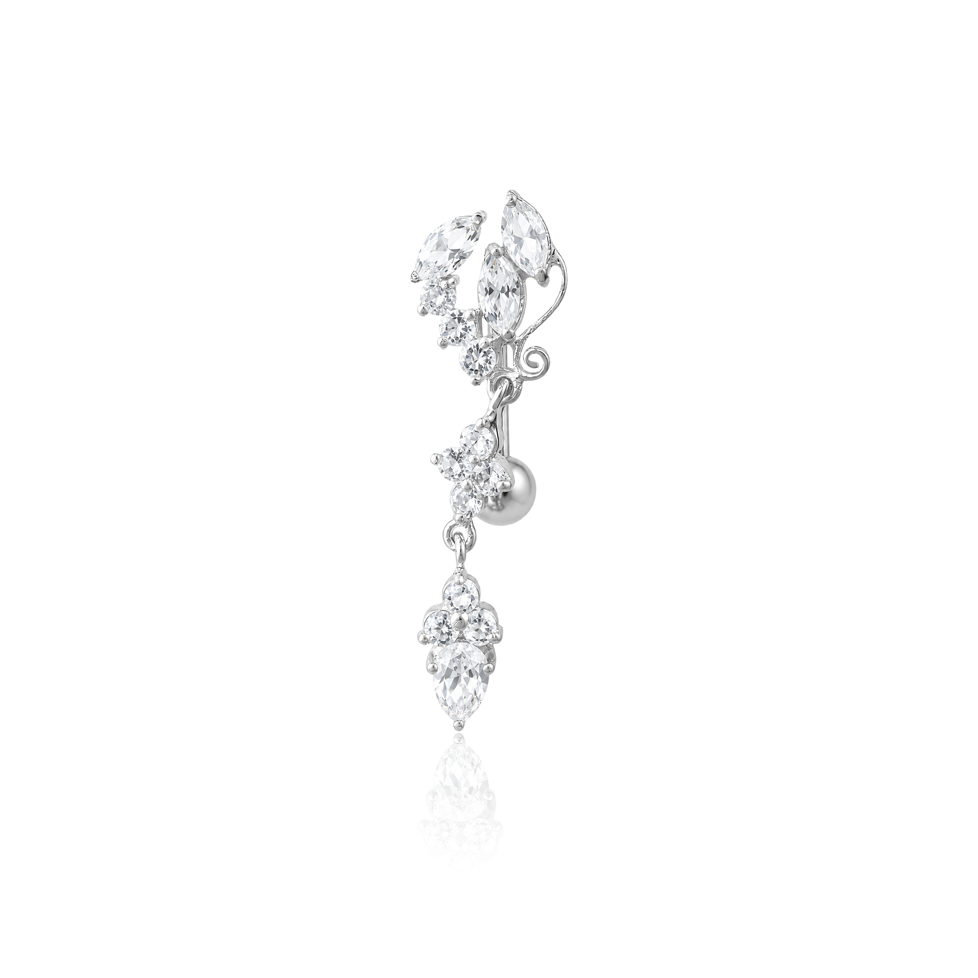 Multi Oval Flow Navel Bar