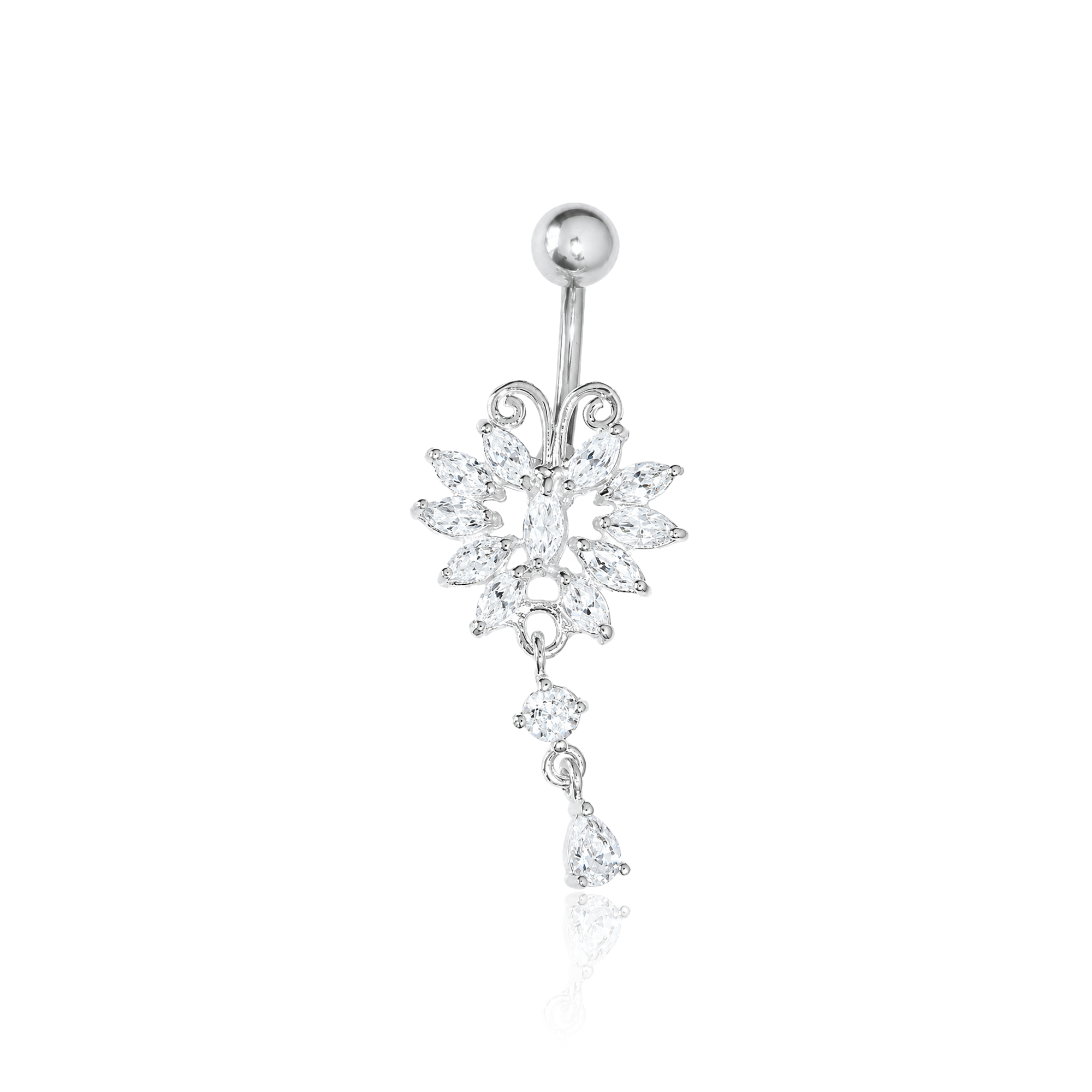 Stylish Butterfly Navel Bar