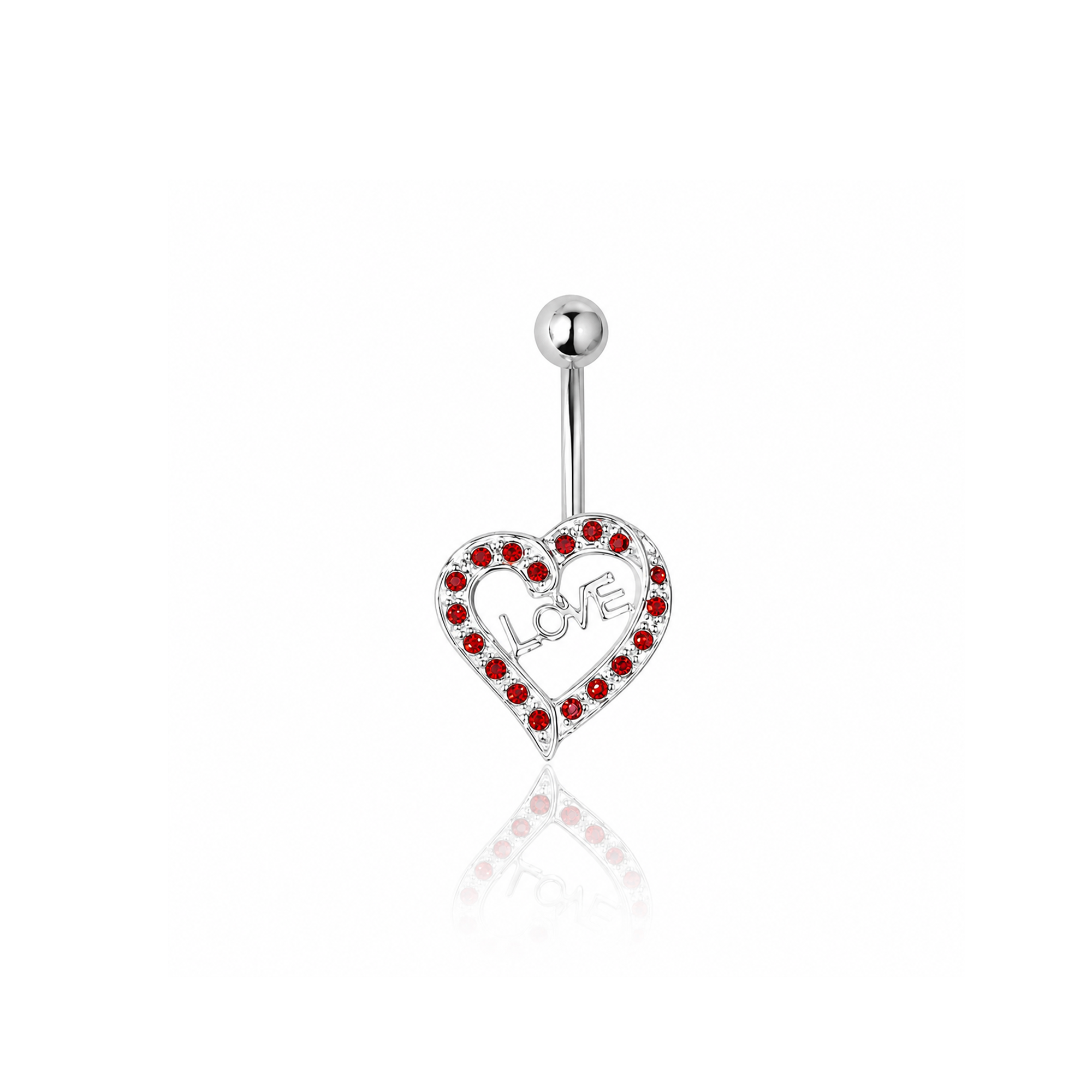 Heart Love Navel Bar