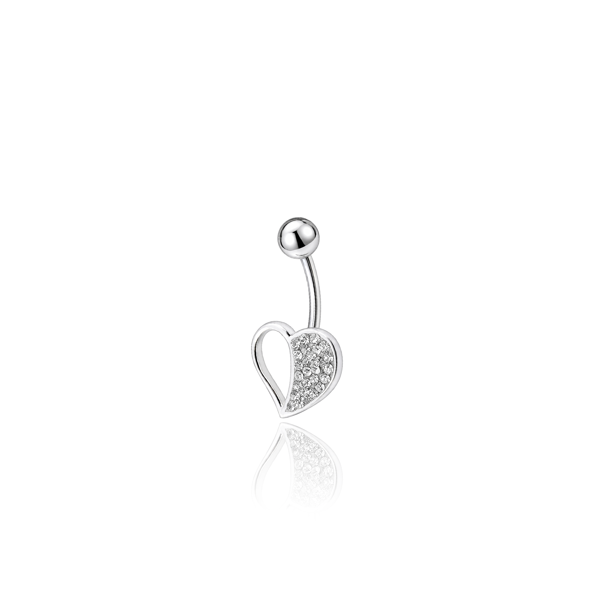 Dual Heart Navel Bar