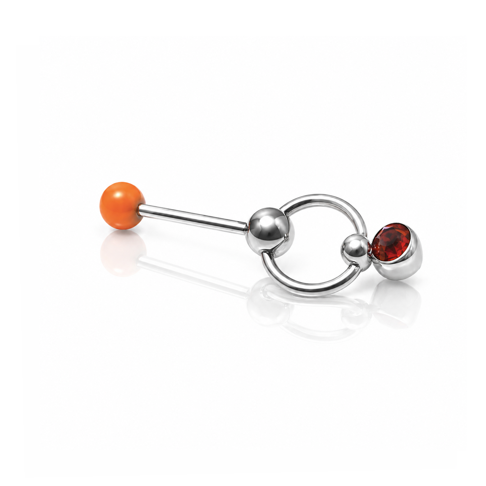 BCR & 2 Jewelled Ball Barbell