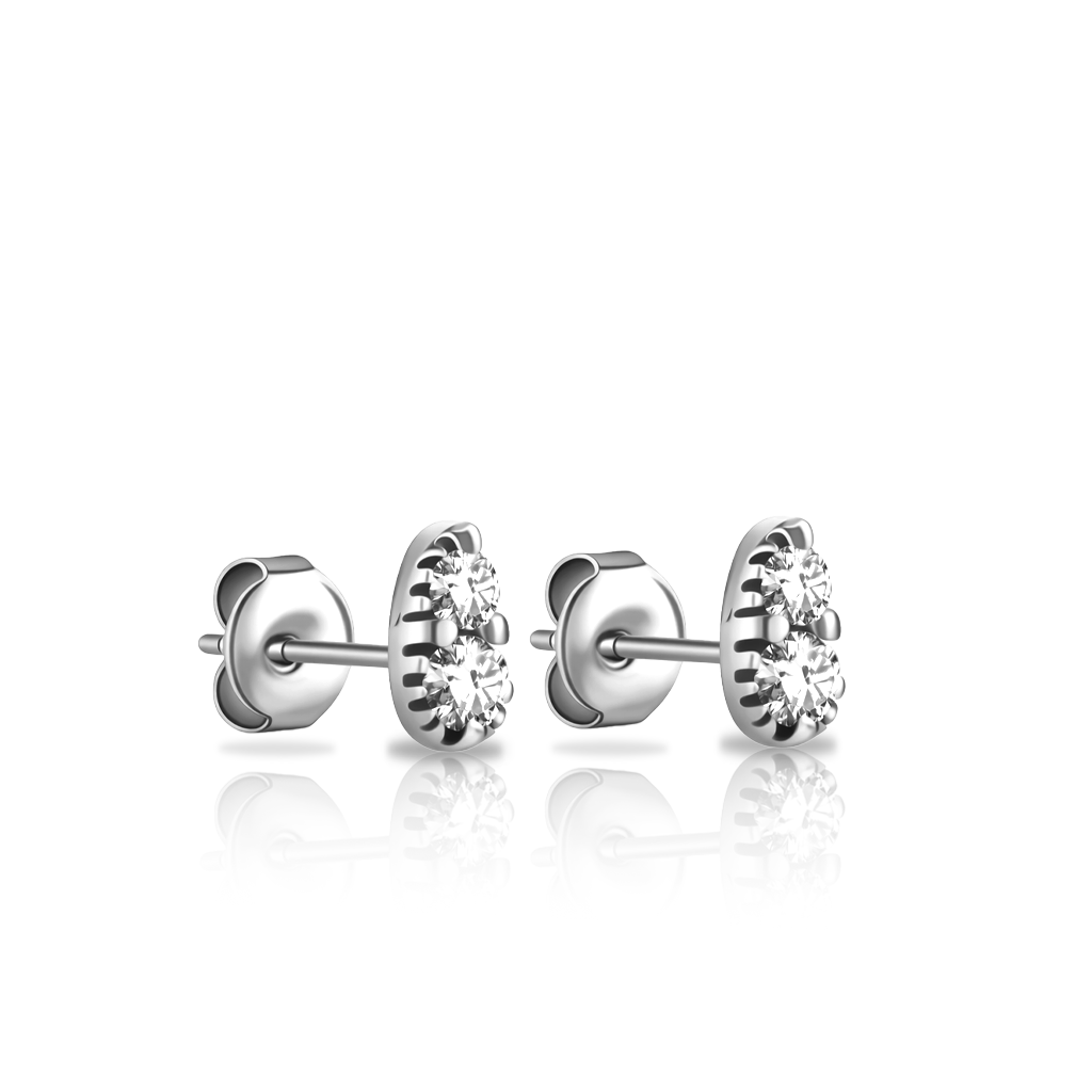 Jewelled Pear Earrings - Pair