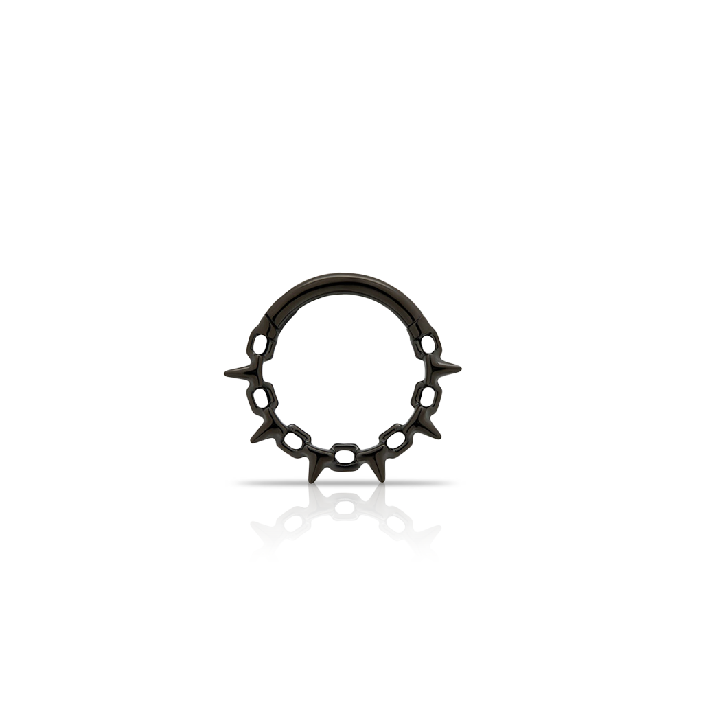 Blackline Barbed Wire Hinged Ring