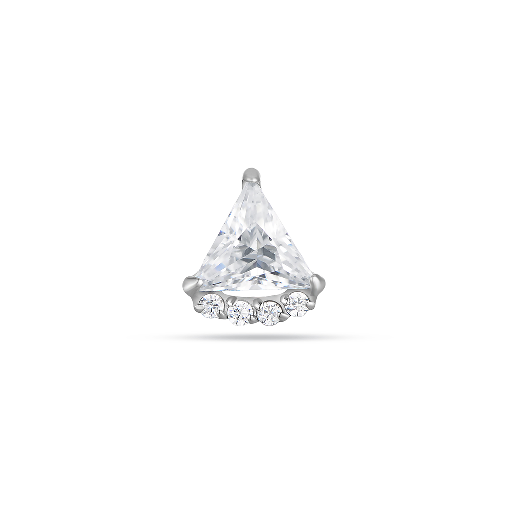 Triangle w Crystal Stones Flatback