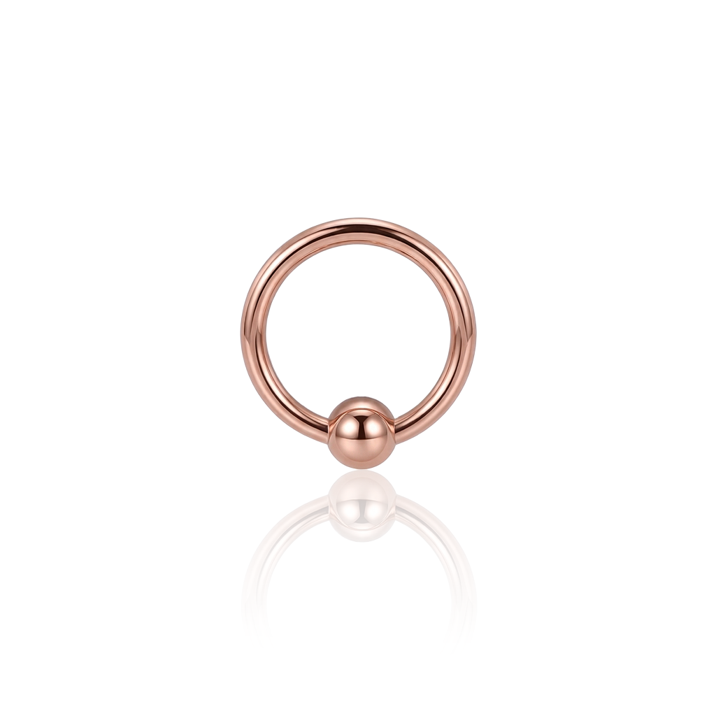 Rose Gold Captive Bead Ring