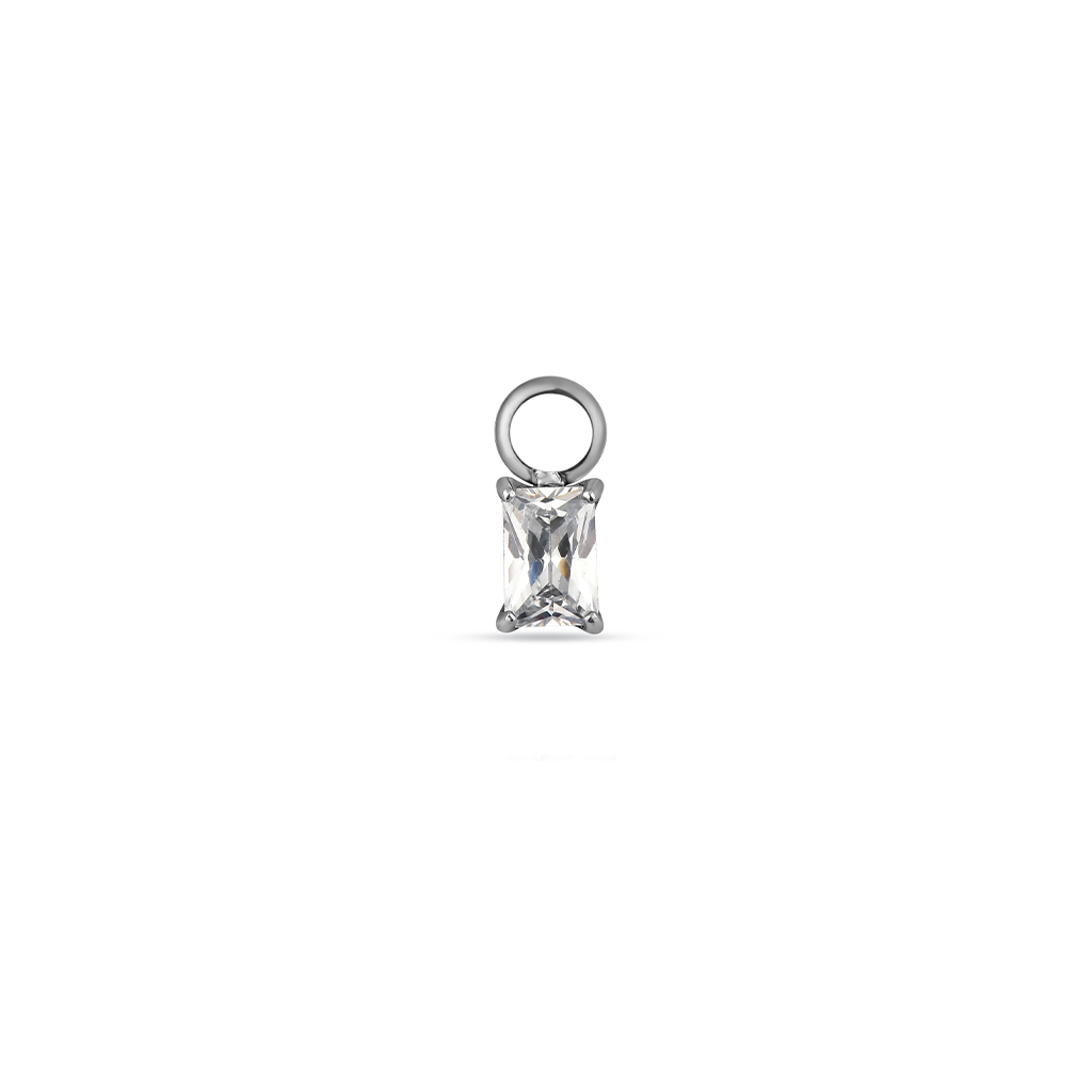 Rectangle Crystal Charm