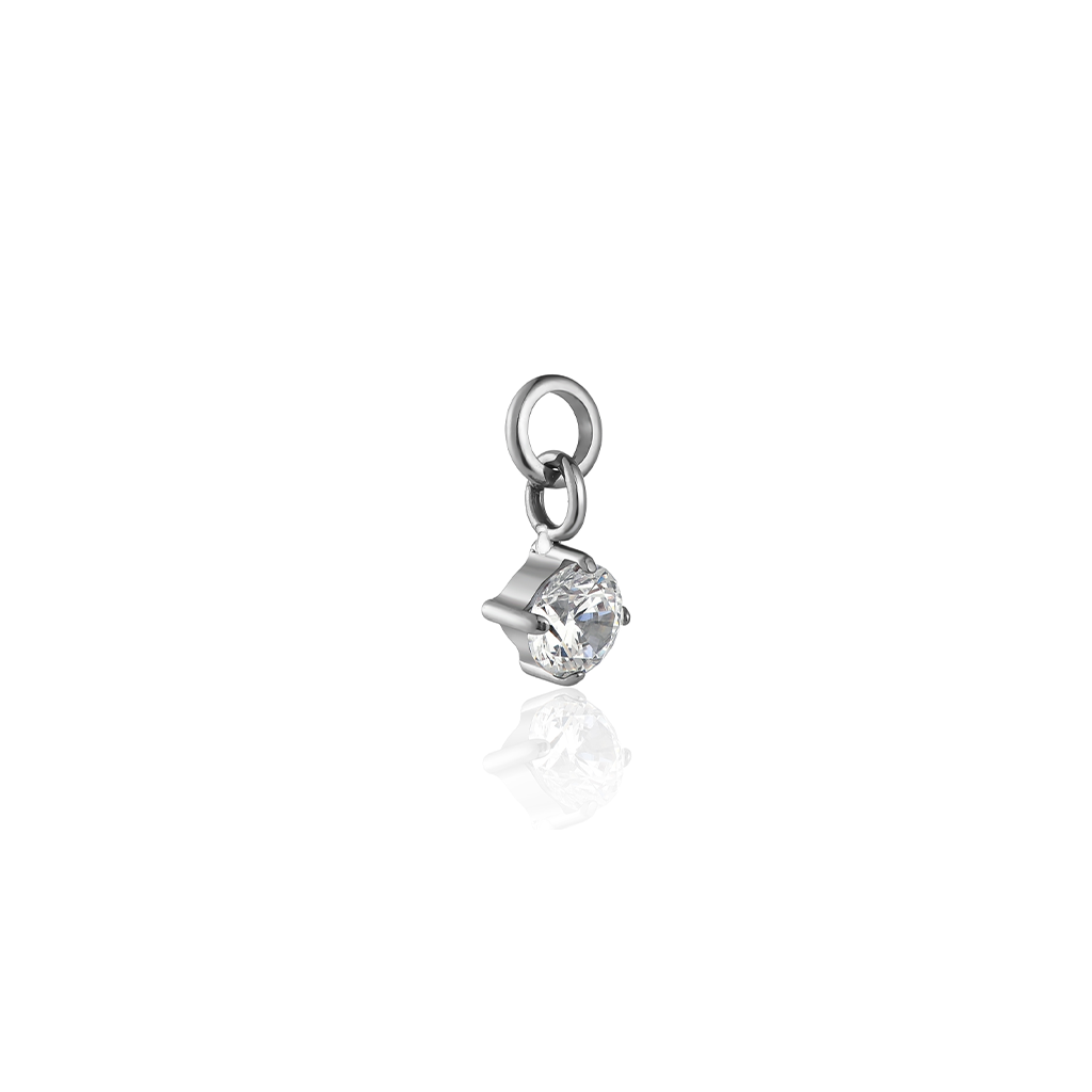 Round Crystal Charm