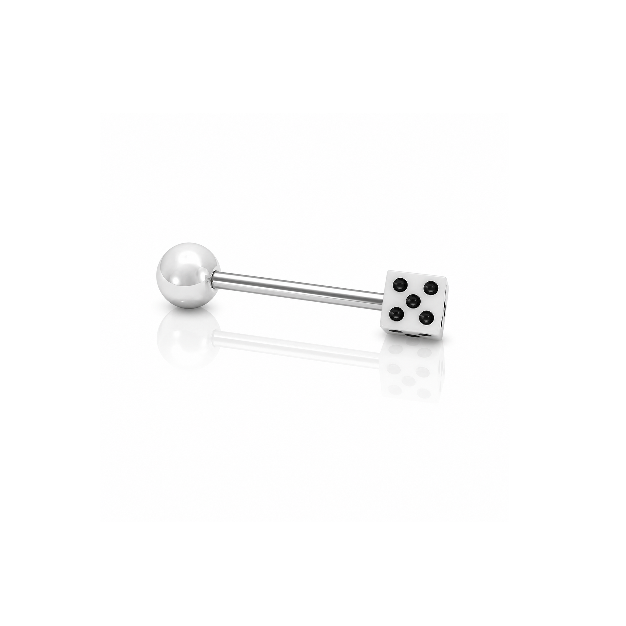 Acrylic Dice Straight Barbell