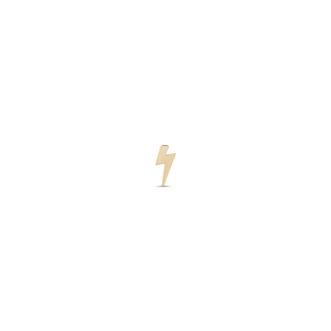 18k V-Gold Lightning Bolt Mini Flatback