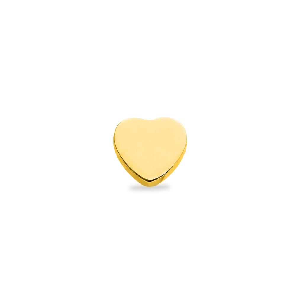 Threadless 18k V-Gold Heart Flatback
