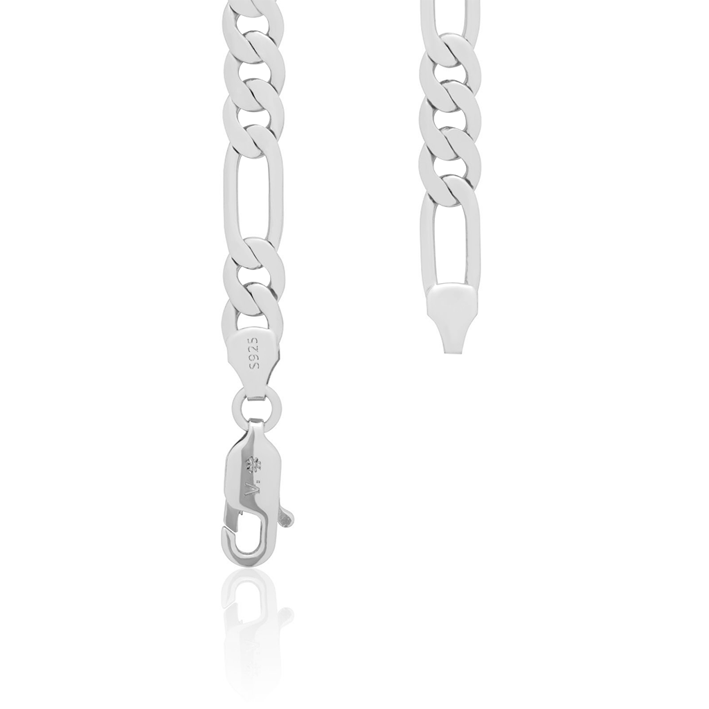 Sterling Silver Necklace Figaro