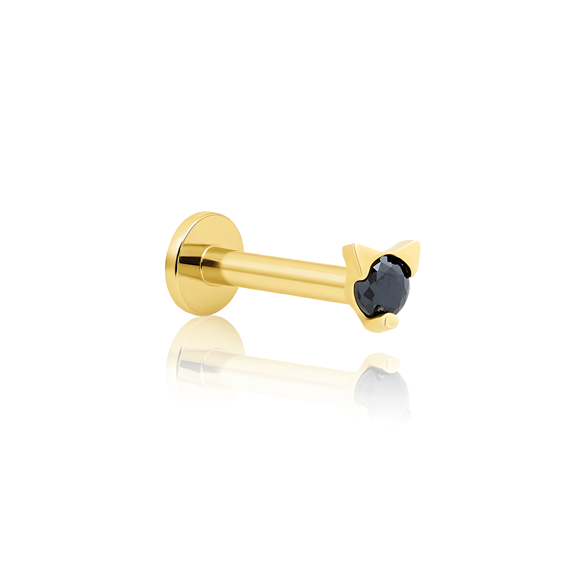 14kt Gold Flatback - Cat