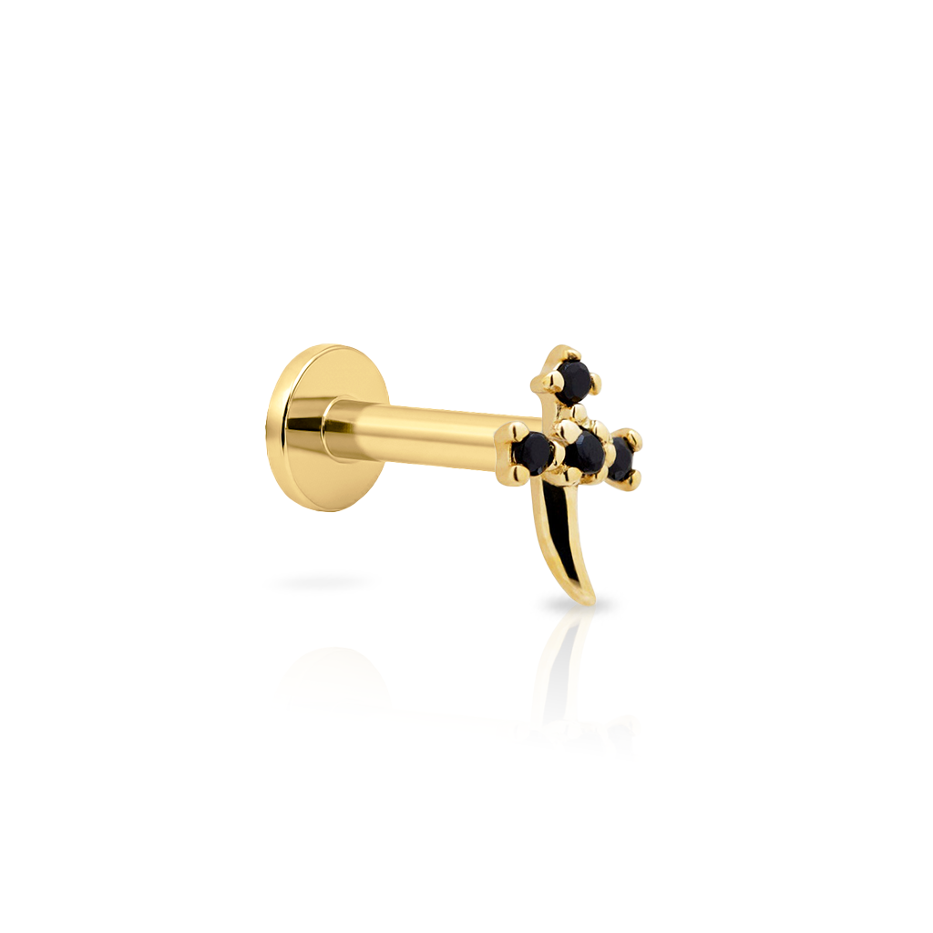14kt Gold Flatback - Dagger