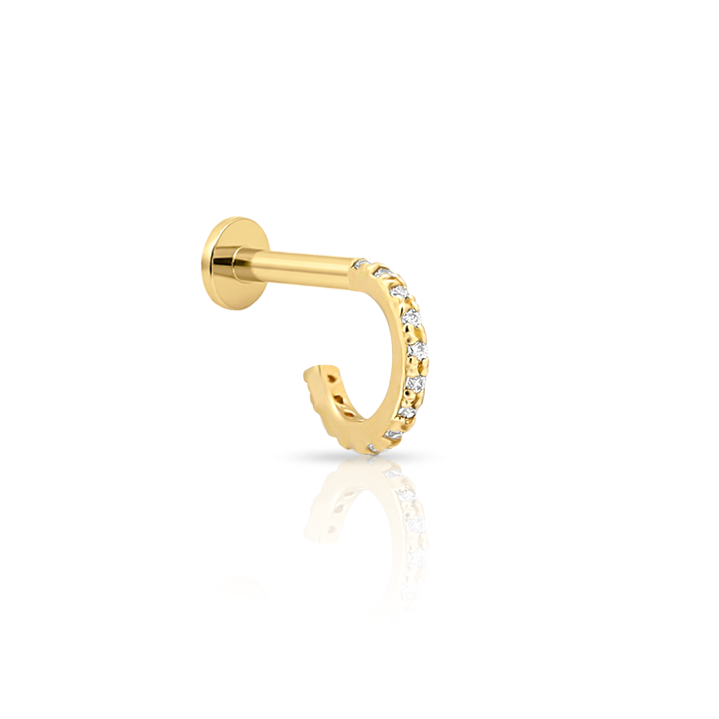 14kt Gold Flatback Ring - Elsy