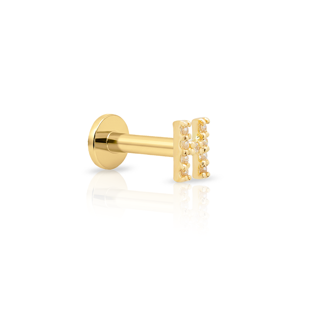 14kt Gold Flatback - Jewel H