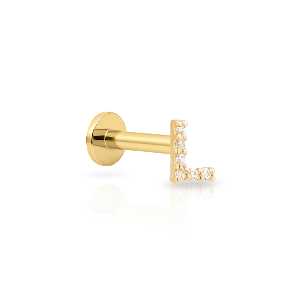 14kt Gold Flatback - Jewel L