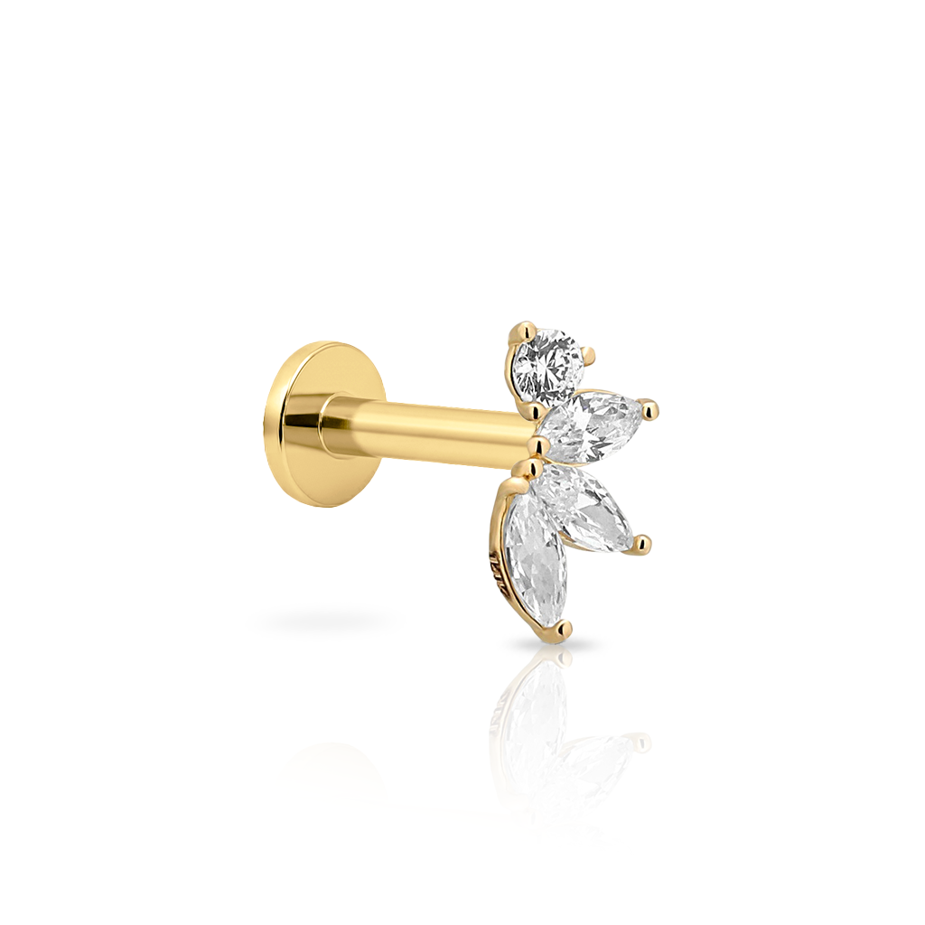 14kt Gold Flatback - Marta Left