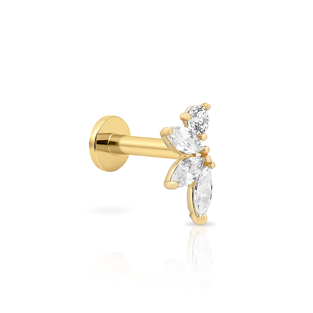 14kt Gold Flatback - Marta Right