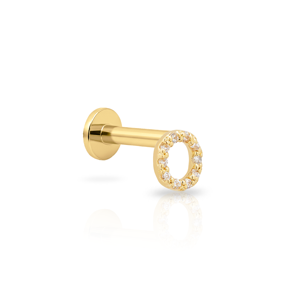 14kt Gold Flatback - Jewel O