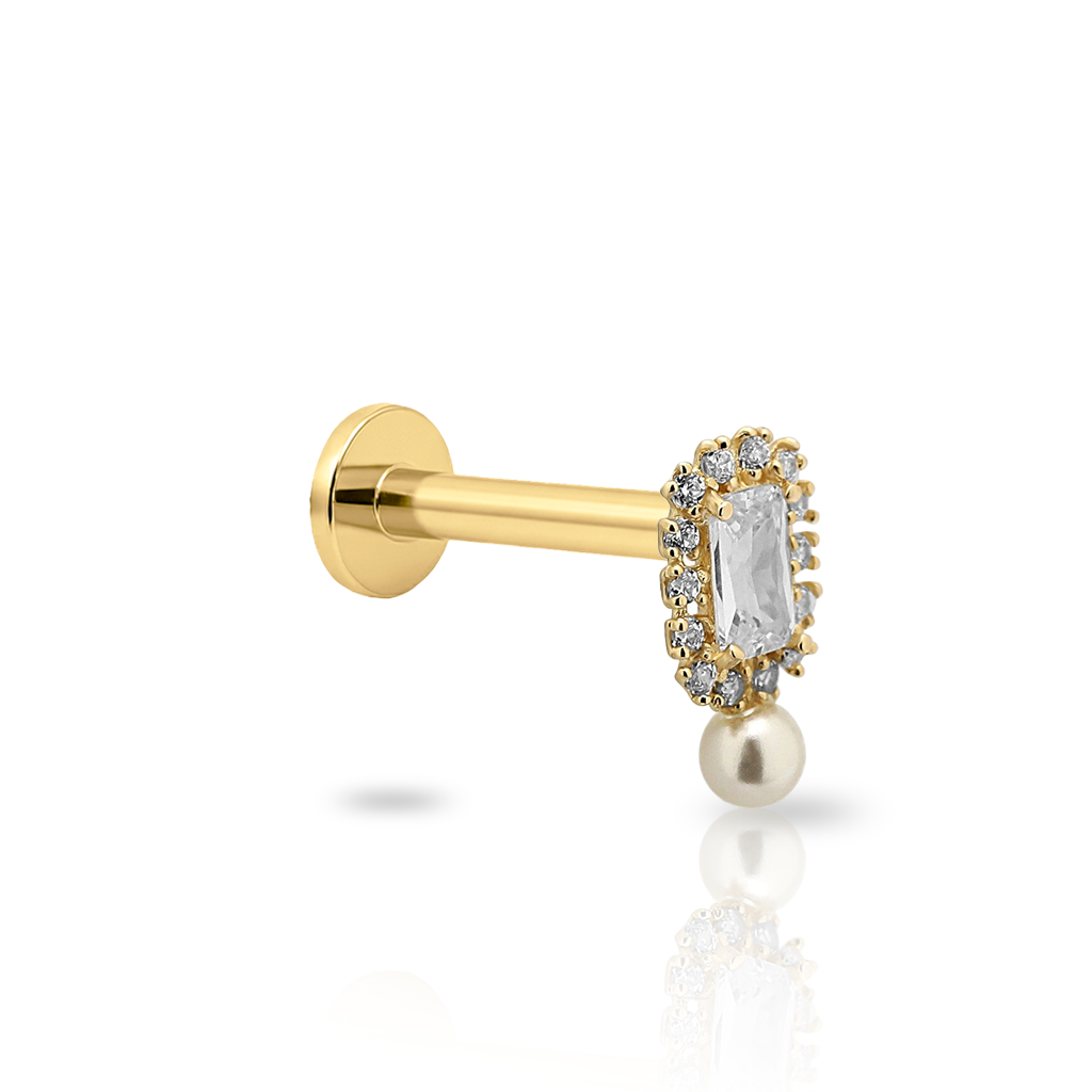 14kt Gold Flatback - Perla